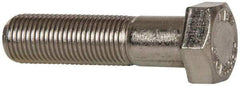 Value Collection - 1/2-20 UNF, 2" Length Under Head Hex Head Cap Screw - Partially Threaded, Grade 316 Stainless Steel, Uncoated, 3/4" Hex - A1 Tooling