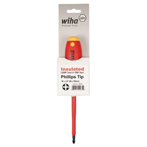 Insulated Cushion Grip Phillips Screwdriver #4 × 200 mm In Carded Hanger - A1 Tooling