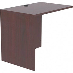 ALERA - Woodgrain Laminate Return/Bridge Shell Desk - 35" Wide x 23-5/8" Deep x 29-5/8" High, Mahogany - A1 Tooling