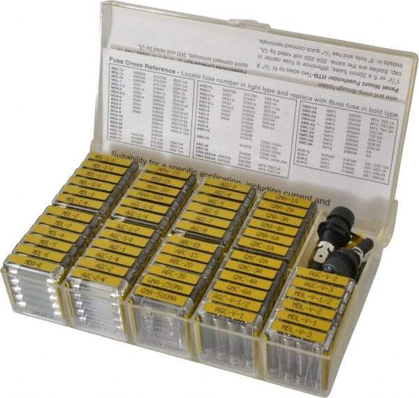 Cooper Bussmann - H, K Class, 20 Amp, Fuse Service Kit - Includes 2 Fuse Clips, 270 Assorted Fuses, 3 Fuse Holders, Fuse Block - A1 Tooling