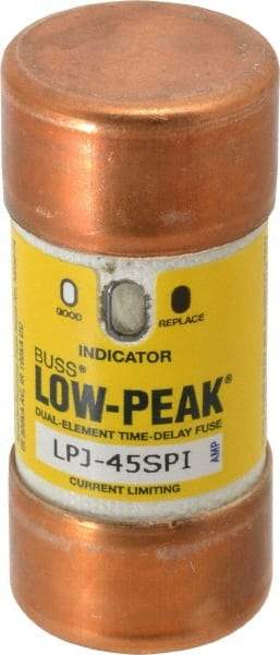 Cooper Bussmann - 300 VDC, 600 VAC, 45 Amp, Time Delay General Purpose Fuse - Fuse Holder Mount, 2-3/8" OAL, 100 at DC, 300 at AC (RMS) kA Rating, 1-1/16" Diam - A1 Tooling