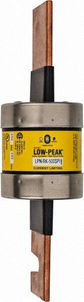 Cooper Bussmann - 250 VAC/VDC, 500 Amp, Time Delay General Purpose Fuse - Bolt-on Mount, 10-3/8" OAL, 100 at DC, 300 at AC (RMS) kA Rating, 2-7/8" Diam - A1 Tooling