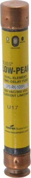 Cooper Bussmann - 300 VDC, 600 VAC, 10 Amp, Time Delay General Purpose Fuse - Fuse Holder Mount, 127mm OAL, 100 at DC, 300 at AC (RMS) kA Rating, 13/16" Diam - A1 Tooling