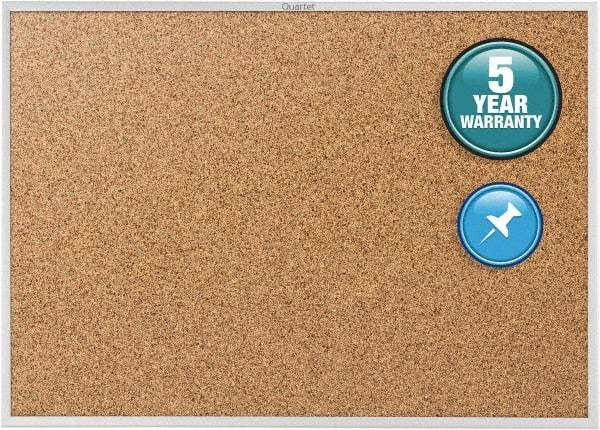 Quartet - 24" Wide x 18" High Open Cork Bulletin Board - Natural (Color) - A1 Tooling