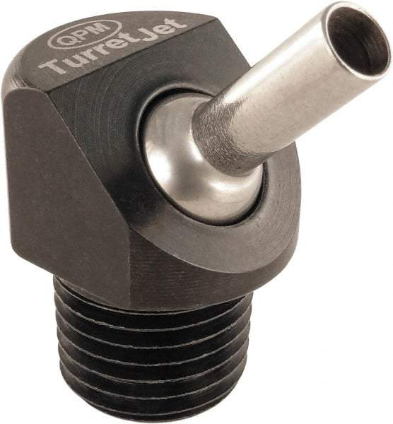 QPM Products - 5/16" Hose Inside Diam, Coolant Hose Nozzle - NPT, for Use with CNC Lathes - A1 Tooling