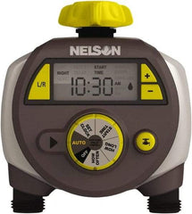 Nelson - Electronic Lawn Sprinkler Timer - 2 Watering Modes, 2 Outlets, 3/4-18 National Hose Thread - A1 Tooling