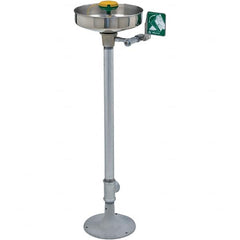 Haws - 15" Wide x 38" High, Pedestal Mount, Stainless Steel Bowl, Eye & Face Wash Station - 11" Inlet, 3.7 GPM Flow Rate - A1 Tooling