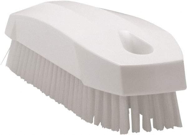 Vikan - 0.7" Bristle Length, Polyester Scrub Brush - 1-1/2" Wide Head, 4-1/2" OAL, White, Polypropylene Block - A1 Tooling