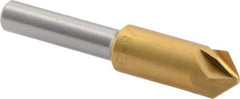 M.A. Ford - 3/8" Head Diam, 1/4" Shank Diam, 6 Flute 90° High Speed Steel Countersink - TiN Finish, 2" OAL - A1 Tooling