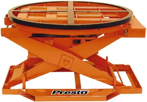 Presto Lifts - 4,000 Lb Capacity Pallet Positioner - 43-5/8" Diam - A1 Tooling