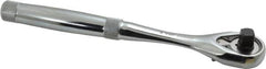 Proto - 3/8" Drive Pear Head Ratchet - Chrome Finish, 8-1/2" OAL, 45 Gear Teeth, Standard Knurled Handle, Standard Head - A1 Tooling