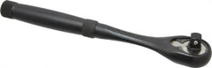 Proto - 3/8" Drive Pear Head Standard Ratchet - Black Oxide Finish, 8-1/2" OAL, 45 Gear Teeth, Standard Knurled Handle, Standard Head - A1 Tooling