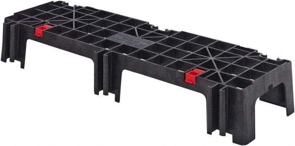 Quantum Storage - 625 Lb Capacity, Black Dunnage Rack - 40" Wide x 6" High x 12" Deep, HDPE - A1 Tooling