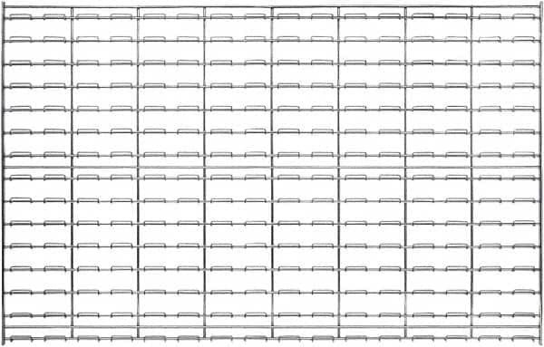 Quantum Storage - 48" Wide x 30" High, Chrome Louvered Bin Panel - Use with Stack and Hang Bins - A1 Tooling