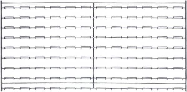 Quantum Storage - 36" Wide x 18" High, Chrome Louvered Bin Panel - Use with Stack and Hang Bins - A1 Tooling