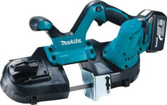 Makita - 18 Volt, 18-1/2" Blade, 630 SFPM Cordless Portable Bandsaw - 2-1/2" (Round) & 2-1/2 x 2-1/2" (Rectangle) Cutting Capacity, Lithium-Ion Battery Included - A1 Tooling