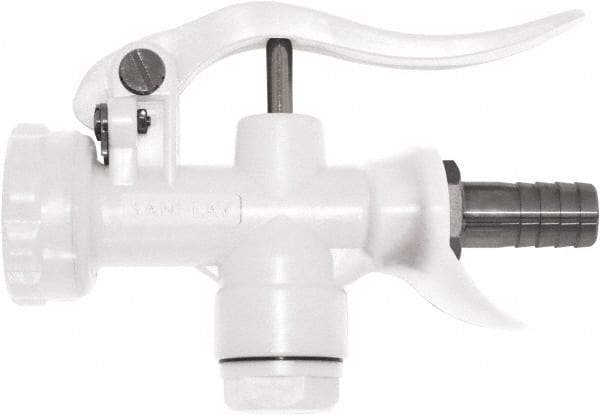 SANI-LAV - 3/4" Pipe, Insulated, Grade 5 Plastic Adjustable Spray Pattern Nozzle - White, 3/4" Hose Barb Connection, 12 Gal per min at 100 psi, 3/4 GHT, 3/4" Orifice Diam, For Use With Water - A1 Tooling