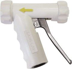 SANI-LAV - 3/4" Pipe, Insulated, Grade 6061-T6 Aluminum Adjustable Spray Pattern Nozzle - White, 3/4 GHT Connection, 7 Gal per min at 100 psi, 3/4 GHT, 3/4" Orifice Diam, For Use With Water - A1 Tooling