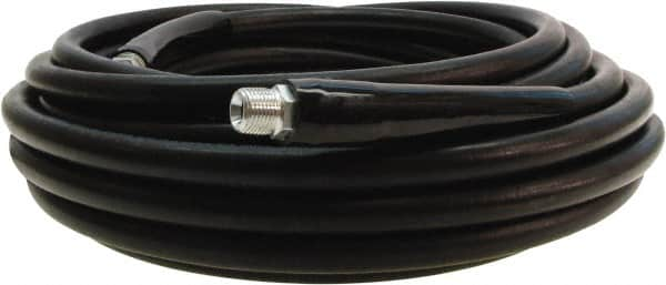 Continental ContiTech - 25' Long, 3/8 Male Rigid x Male Swivel, -20 to 250°F, Nitrile High Temp & High Pressure Hose - 3/8" ID x 0.69" OD, Black, 4,000 Max psi - A1 Tooling