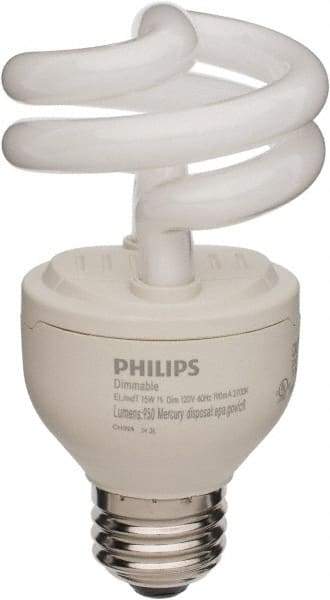 Philips - 14 Watt Fluorescent Residential/Office Medium Screw Lamp - 2,700°K Color Temp, 950 Lumens, 120 Volts, EL/mDT, 10,000 hr Avg Life - A1 Tooling