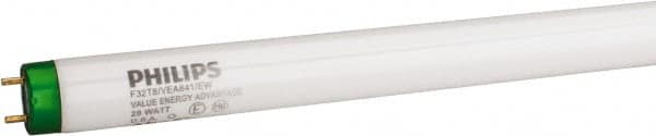 Philips - 28 Watt Fluorescent Tubular Medium Bi-Pin Lamp - 4,100°K Color Temp, 2,600 Lumens, T8, 32,000 hr Avg Life - A1 Tooling