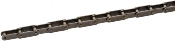 U.S. Tsubaki - 1" Pitch, ANSI C2040, Double Pitch Roller Chain - Chain No. C2040, 595 Lb. Capacity, 10 Ft. Long, 5/16" Roller Diam, 5/16" Roller Width - A1 Tooling