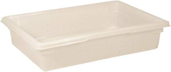 Rubbermaid - Rectangular, White Polyethylene Food Tote Box - 6" High x 18" Wide x 26" Long, with Snap-On Lid - A1 Tooling