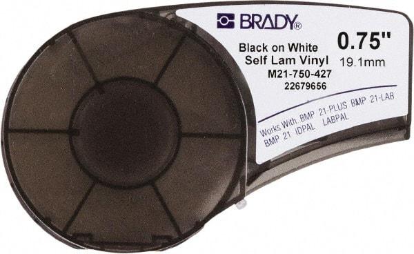 Brady - 3/4" Wide x 168" Long, Translucent & White Vinyl Tape - For BMP21 Plus Portable Label Printer, IDPAL Handheld Label Maker - A1 Tooling