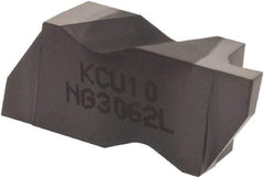 Kennametal - 3062NG Grade KCU10, 1.58mm Cutting Width Carbide Grooving Insert - 2.39mm Max Depth of Cut, Left Hand, 0.19mm Corner Radius, AlTiN Finish - A1 Tooling