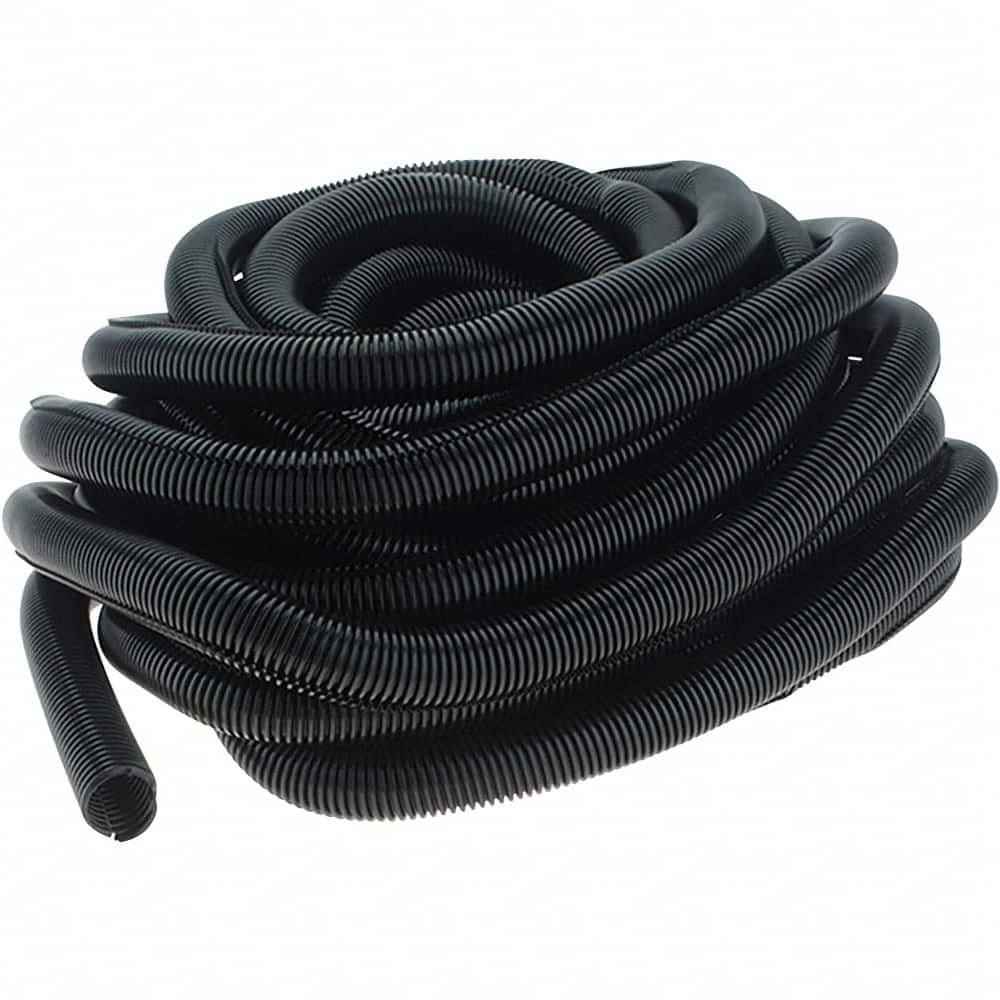 Value Collection - 1" Trade Size, 50' Long, Flexible Split Loom Conduit - Thermoplastic, 0.95" ID, Black - A1 Tooling