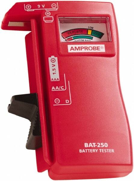 Amprobe - 0.9 VAC to 9 VAC, Battery Tester - Analog Display - A1 Tooling