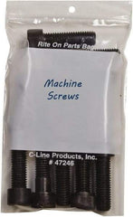 C-LINE - 4-3/4" Long x 9" Wide x 8-7/8" High, 0.002 mil Thick, Self Seal Antistatic Poly Bag - Clear & White - A1 Tooling