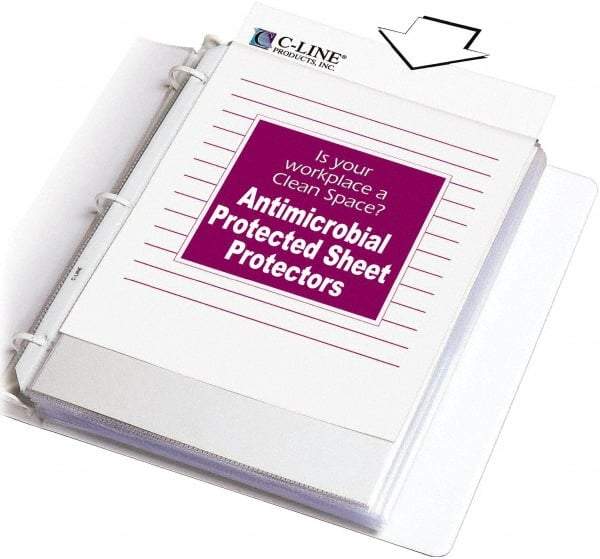 C-LINE - 100 Piece Clear Sheet Protectors-Ring Binder - 11.188" High x 9.172" Wide - A1 Tooling