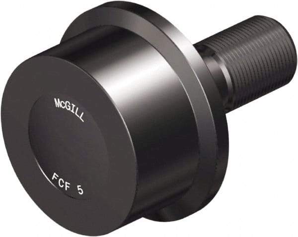 McGill - 6" Roller Diam x 3" Width, 2-1/2" Stud Diam x 5-1/2" Length, Flanged Load Roller - Steel, 3-1/4" Thread Length, 2-1/2-12 Thread, 8-1/2" OAL, 35,800 Lb Dynamic Cap, 62,000 Lb Static Cap - A1 Tooling