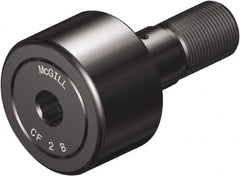 McGill - 2-1/2" Roller Diam x 1-1/2" Width, 1" Stud Diam x 2-1/4" Length, Sealed Stud Cam Follower with Hex - Steel, 1-1/8" Thread Length, 1-14 Thread, 3.78" OAL, 11,720 Lb Dynamic Cap, 16,450 Lb Static Cap - A1 Tooling