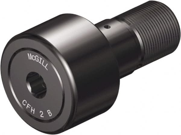 McGill - 3/4" Roller Diam x 1/2" Width, 3/8" Stud Diam x 7/8" Length, Sealed Heavy Stud Cam Follower with Hex - Steel, 3/8" Thread Length, 7/16-20 Thread, 1.41" OAL, 1,660 Lb Dynamic Cap, 4,130 Lb Static Cap - A1 Tooling