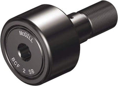 McGill - 1" Roller Diam x 5/8" Width, 7/16" Stud Diam x 1" Length, Sealed Self Lubricating Stud Cam Follower with Nonmetallic Bushing and Hex - Steel, 1/2" Thread Length, 7/16-20 Thread, 1.66" OAL - A1 Tooling