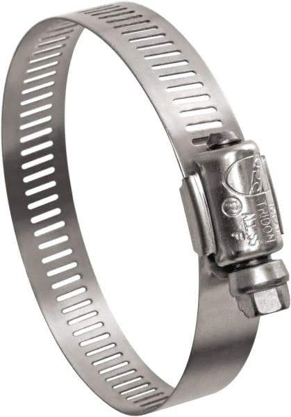 IDEAL TRIDON - SAE Size 8, 7/16 to 1" Diam, Stainless Steel Worm Drive Clamp - 1/2" Wide, Material Grade 201, Series Contractor - A1 Tooling