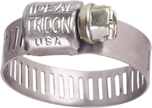 IDEAL TRIDON - SAE Size 6, 5/16 to 7/8" Diam, Stainless Steel Worm Drive Clamp - 5/16" Wide, Material Grade 301, Series Contractor - A1 Tooling