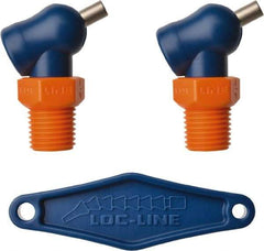 Loc-Line - 1/4" Hose Inside Diam x 5/32" Nozzle Diam, High-Pressure Coolant Hose Nozzle - NPT, for Use with Loc-Line Modular Hose System, 2 Pieces - A1 Tooling