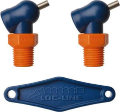 Loc-Line - 1/4" Hose Inside Diam, High-Pressure Coolant Hose Nozzle - NPT, for Use with Loc-Line Modular Hose System, 2 Pieces - A1 Tooling