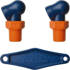 Loc-Line - 1/4" Hose Inside Diam, High-Pressure Coolant Hose Nozzle - NPT, for Use with Loc-Line Modular Hose System, 2 Pieces - A1 Tooling