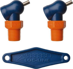 Loc-Line - 1/4" Hose Inside Diam x 1/16" Nozzle Diam, High-Pressure Coolant Hose Nozzle - NPT, for Use with Loc-Line Modular Hose System, 2 Pieces - A1 Tooling