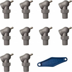 Loc-Line - 1/4" Hose Inside Diam, High-Pressure Coolant Hose Nozzle - NPT, for Use with Loc-Line Modular Hose System, 10 Pieces - A1 Tooling