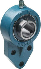 Tritan - 3/4" ID, 4-1/4" OAL x 1.35" OAH 3 Bolt Flange Mounted Bearing - 1,495 Lb Static Cap, 2,878 Lb Dyn Cap, 1-1/2" Btw Mnt Hole Ctrs, Cast Iron/Steel - A1 Tooling