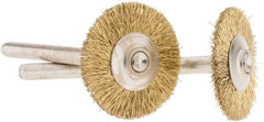 Dremel - 3/4" OD, 1/8" Shank Diam, Straight Filament Brass Wheel Brush - 1/16" Face Width, 3/4" Trim Length, 15,000 RPM - A1 Tooling