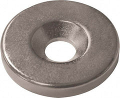 Mag-Mate - 3/4" Long x 3/4" Diam x 1/8" High, 1 Mounting Hole, 12 Poles, Ring Neodymium Rare Earth Holding Magnet - 8 Lb Average & 16 Lb Max Pull Force, M6 Mounting Hole, Countersunk Hole Style, 180°F Max Operating Temp - A1 Tooling