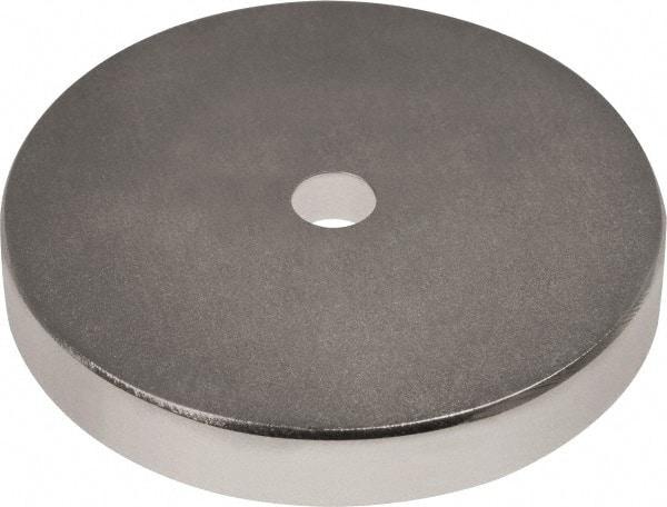 Mag-Mate - 1-1/2" Long x 1-1/2" Diam x 1/8" High, 1 Mounting Hole, 45 Poles, Ring Neodymium Rare Earth Holding Magnet - 33.7 Lb Average & 67.3 Lb Max Pull Force, 1/8 Mounting Hole, Through Hole Style, 180°F Max Operating Temp - A1 Tooling