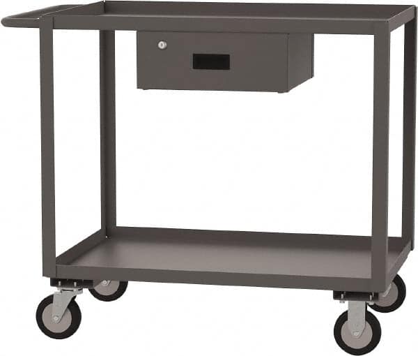 Jamco - 1,200 Lb Capacity, 36" Wide x 30" Long x 39" High Service Cart - 2 Shelf, Steel - A1 Tooling