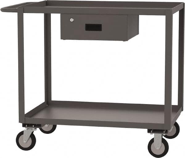 Jamco - 1,200 Lb Capacity, 30" Wide x 24" Long x 39" High Service Cart - 2 Shelf, Steel - A1 Tooling